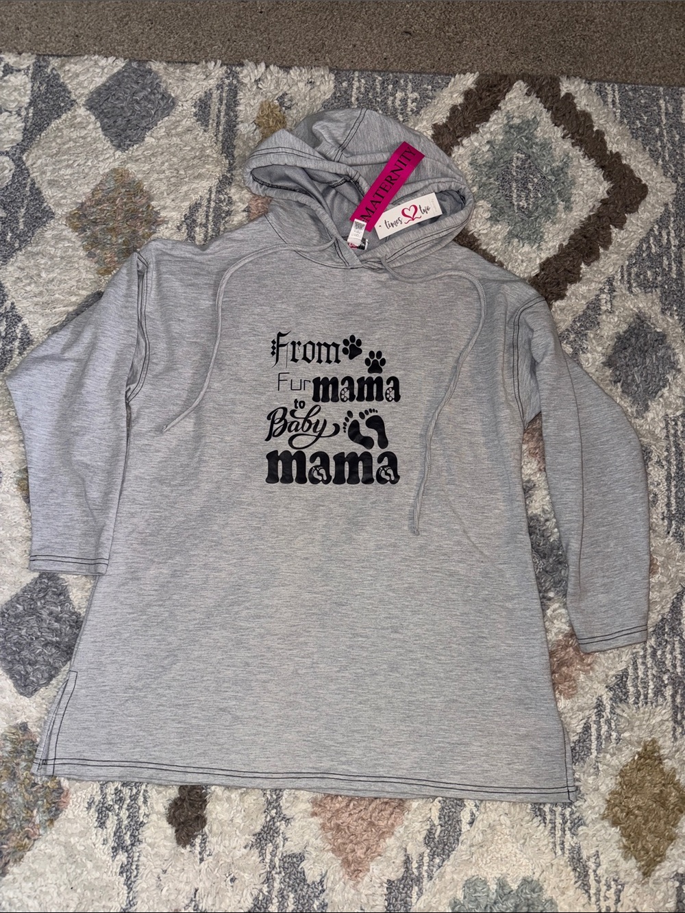 Times Two  “From Fur Mama to Baby Mama” Hoodie